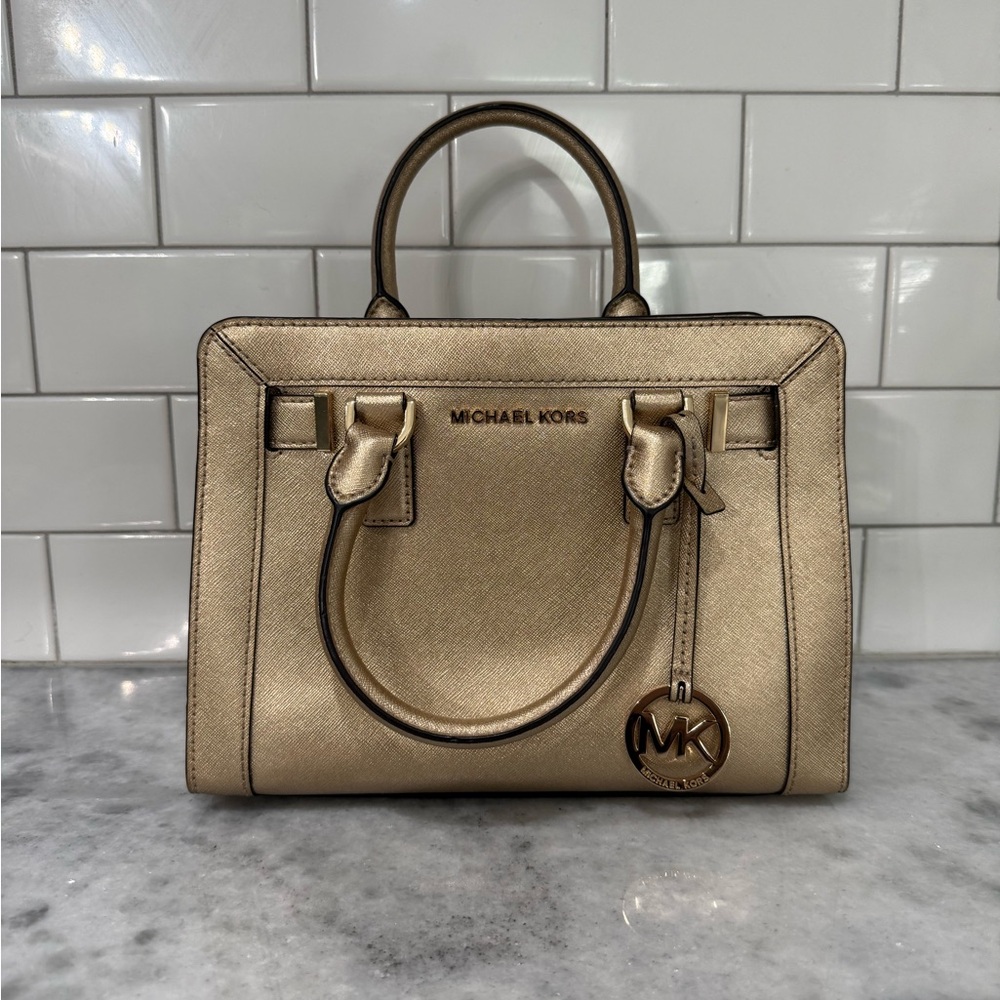 Michael Kors Metallic Gold Satchel